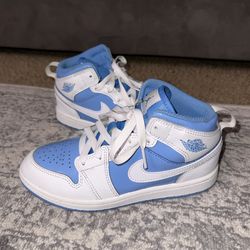 Kids Boys/Girls Nike Jordan 1 Mid Legend Blue 2.5Y