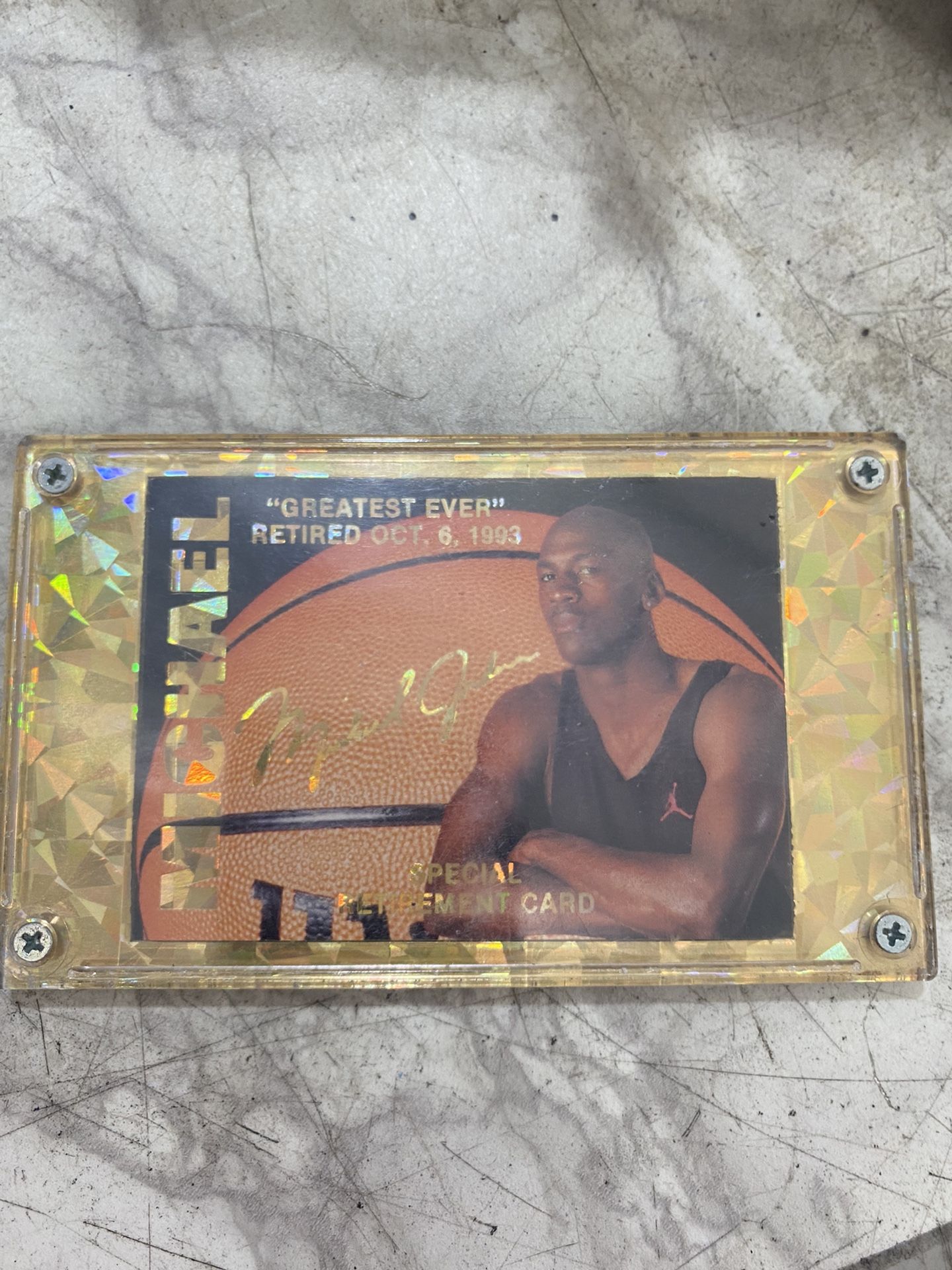 Michael Jordan special retirement card