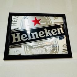 Vintage Heineken Sign - 21” X 27”