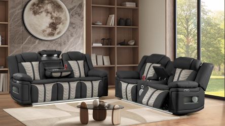 2 PC POWER SOFA AND LOVESEAT NEW IN BOX
