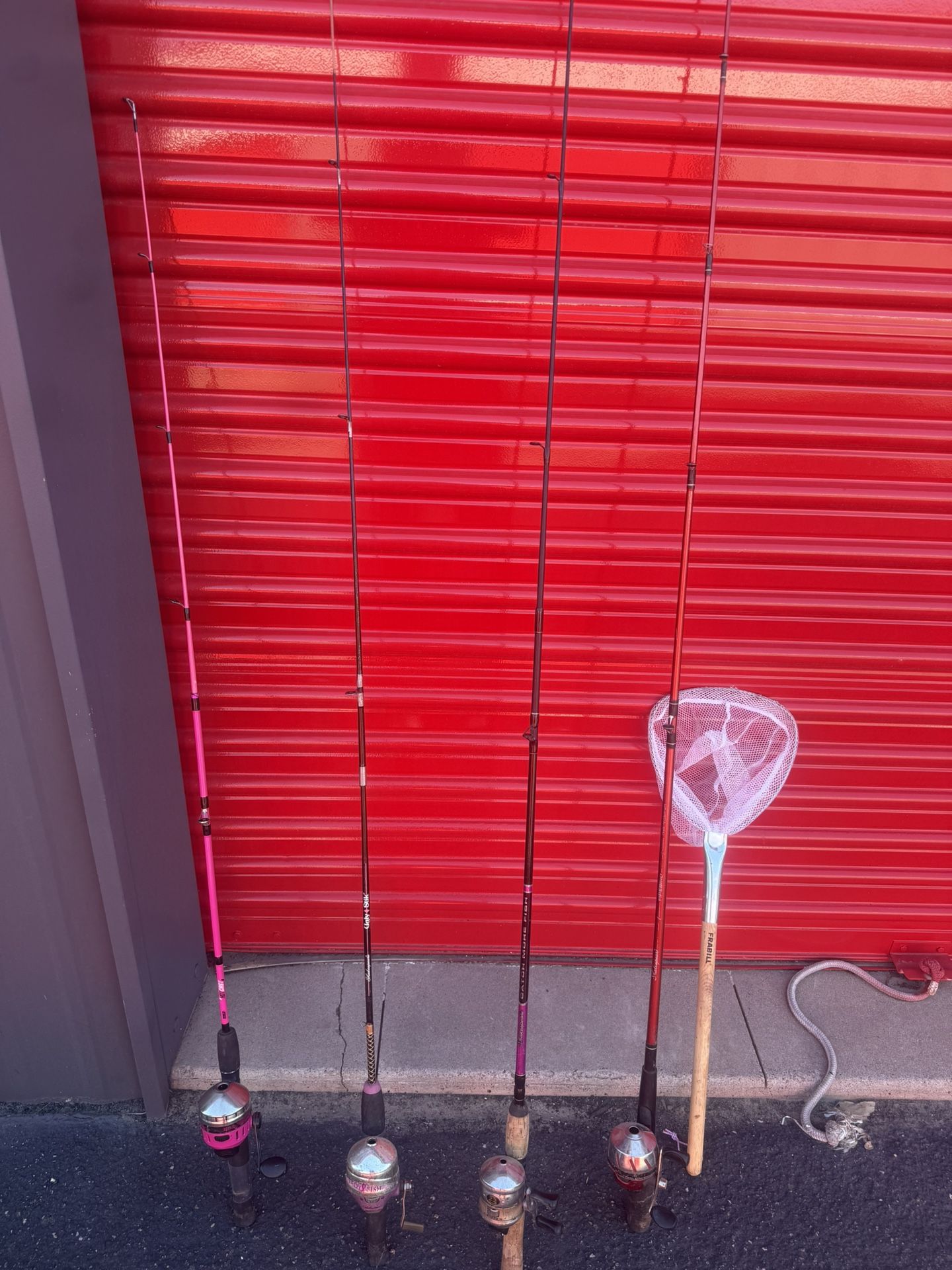 4 Fishing Polls All Different Sizes And Net