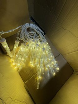 20ct Icicle Lights Warm White 