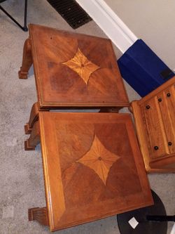 Wooden end tables