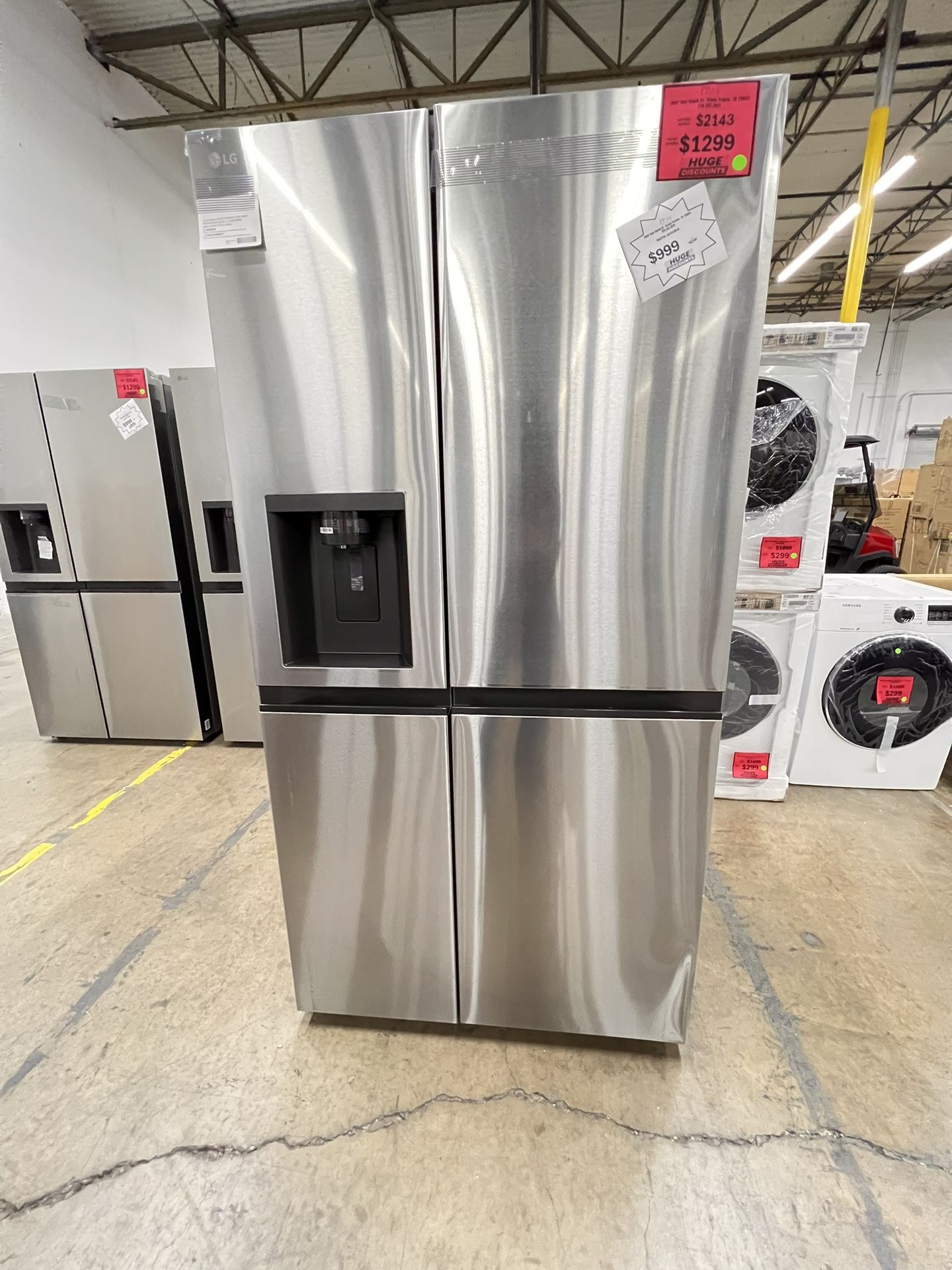 LG 27 cu. ft. Side-by-Side Refrigerator with Craft Ice $999