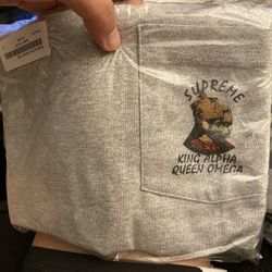 Supreme Alpha Pocket Tee Grey. Size M  New