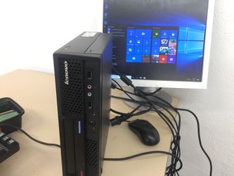 Lenovo mini desktop computer with monitor, win 10, office antivirus