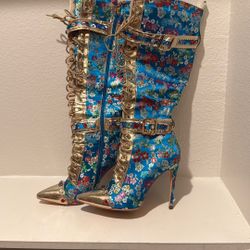 Knee high oriental Design Boots