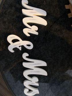 White Distressed Mr&Mrs