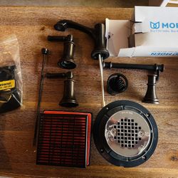 NEW Oil RUBBED Bronze Faucet, Drain, and TP Holder