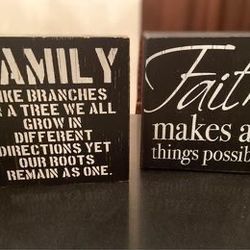 TWO HOME DECOR SIGNS - BOTH FOR $20