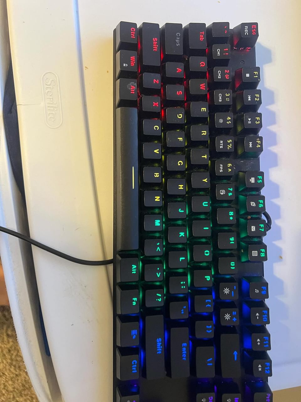 Blue Key Keyboard And Mouse Set