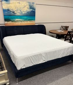 IKEA TUFJORD Dark Blue King Bed/Mattress