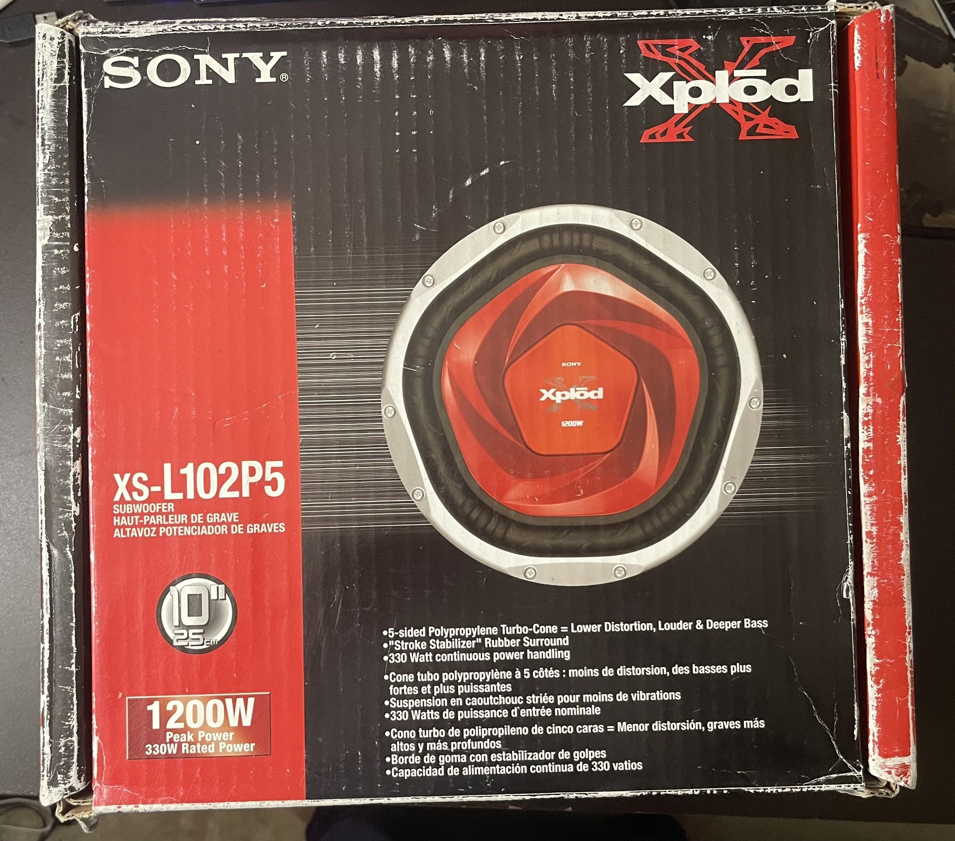 Sony 10” subwoofer P5 turbo cone XS-L102P5