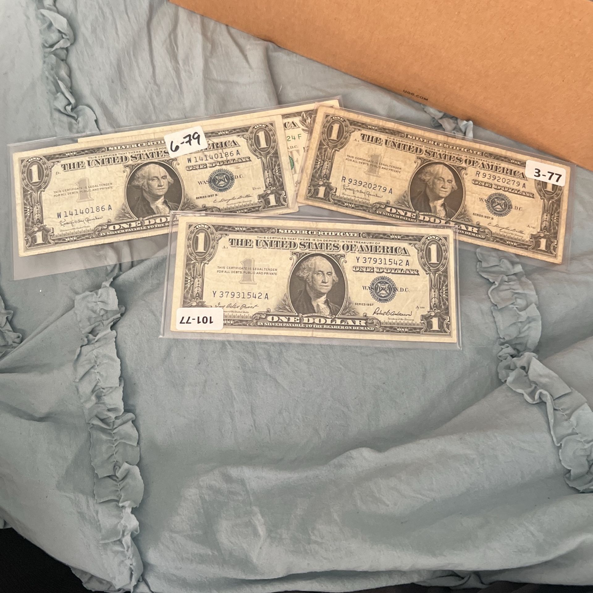 SILVER CERTIFICATE 1 Dollar Bill Selling All Three Or Single