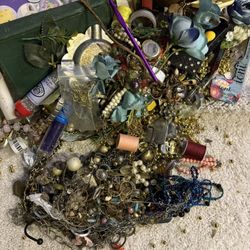 Collection Of Costume Jewelry For Crafts