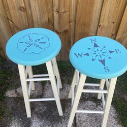 Pair Stools 29 tall Base Metal 