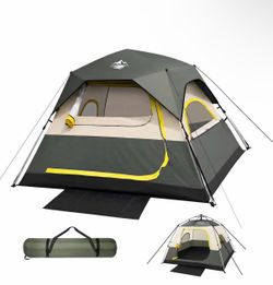 4 Person Instant Tents for Camping Setup in 50s, Cabin Tent with Rainfly