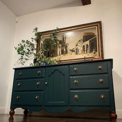 Gorgeous Modern French Country-English Cottage-Apothecary-Rustic Pottery  Barn inspired Dresser/Media/Entryway/Buffet in Lush Forest Green!! for Sale  in Elk Grove, CA - OfferUp