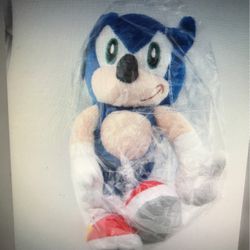 Sonic the Hedgehog 11 Inch Plush Doll Stuffed Animal Sega Hanging by Suction Tab
