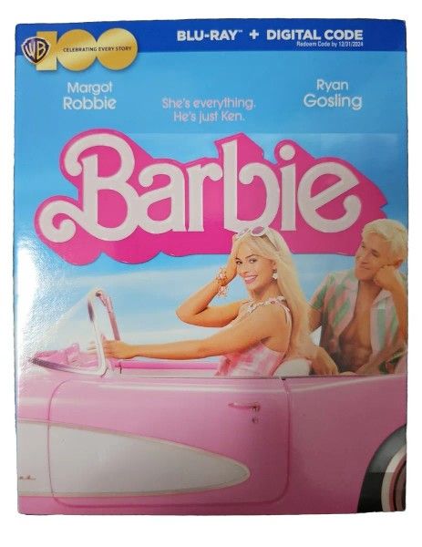 Barbie 2023 Blu-ray DVD Digital + Slipcover Sealed