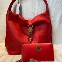 Dooney And Bourke Hobo Bag With Matching Wallet.  NWT!