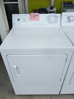 GE Dryer white ex large heavy duty 5 cycle excellent . Warranty . Delivery available . 2203 Fowler st. Ft. Myers 33901