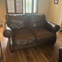 Leather Loveseat 