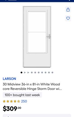 Storm Door  36x80 White 