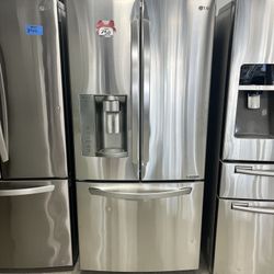 LG 33inch. 3-Door French Door With Ice Dispenser Stainless Steel Refrigerator 