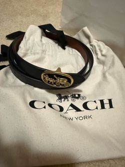 XL Coach Leather Belt with Horse & Carriage Buckle