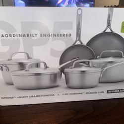 GreenPan GP5 Ceramic NonStick Stainless Steel 10-piece Cookware Set (Brand New) 