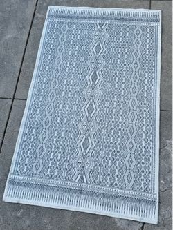 Ruggable Black & Warm White Geometric Washable Rug 3 x 5 Brand New