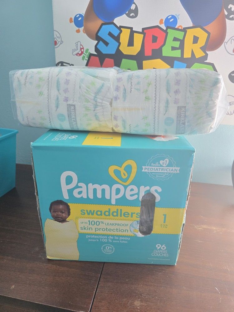160 Pampers/ Diapers / Pañales SIZE 1