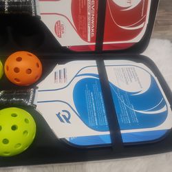 New Paddle With Balls Pickle Ball 