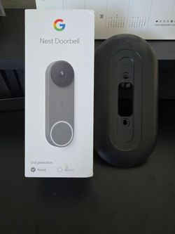 Google - Nest Doorbell Wired (2nd Gen) with wall plate