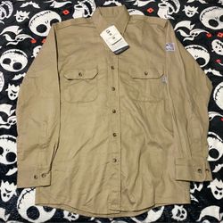 Tyndale FR Khaki Long Sleeve Work Shirt