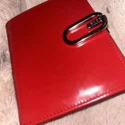 Authentic gucci Wallet With Red Patent Leather