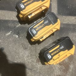 20v 6amp Batteries (fits Dewalt Tools) 