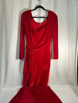 Red velvet “Devil Lady” dress w/horns&tail (L)