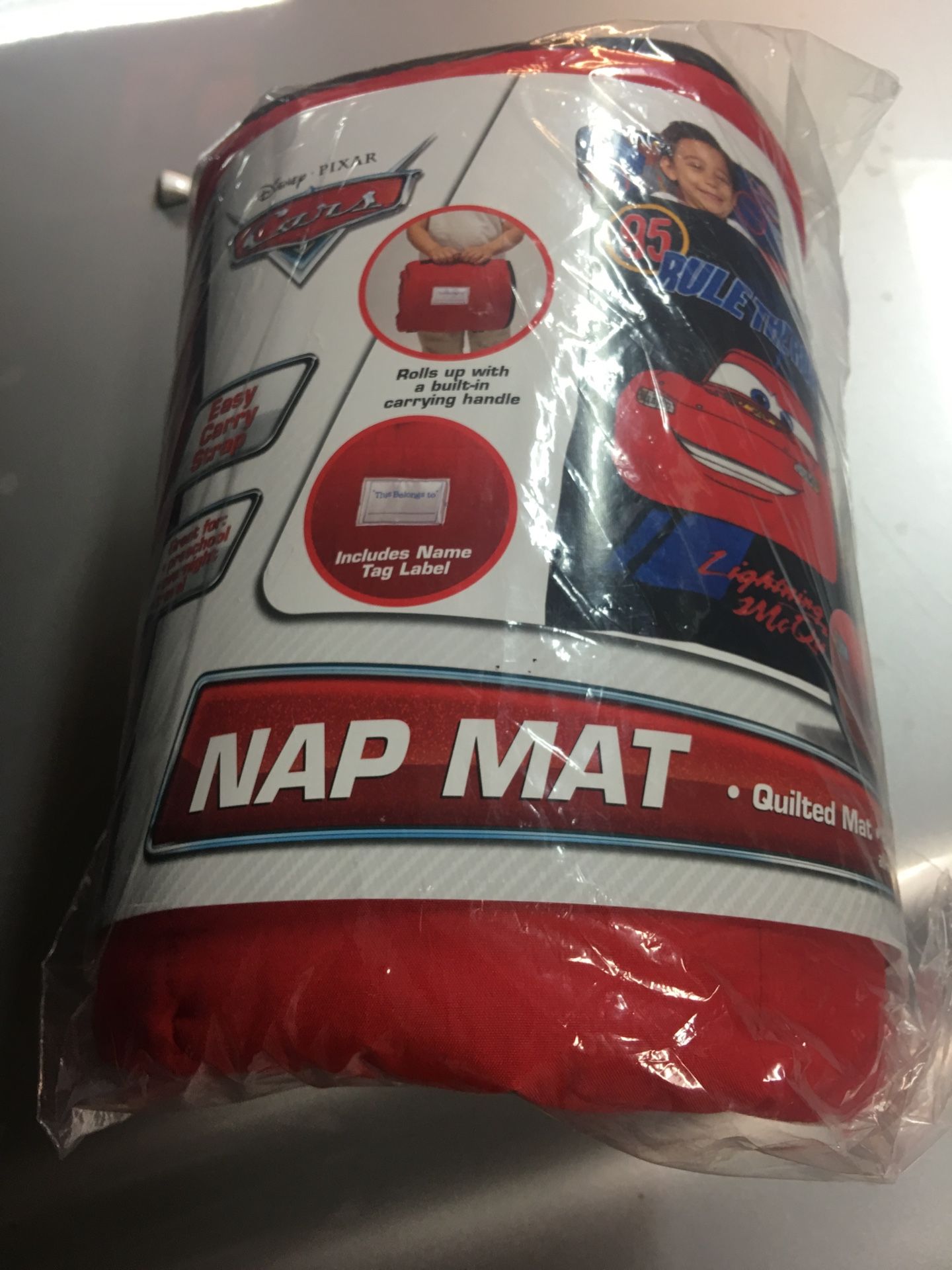 New - Disney Cars Toddler Rolled Nap Mat, Rule The Road $18