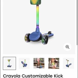 New Crayola Customizable Kick Scooter 