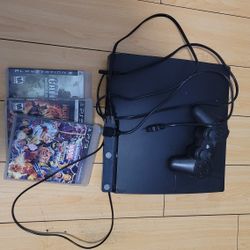 Used PS3 (With Console, Cables, And 3 Games)