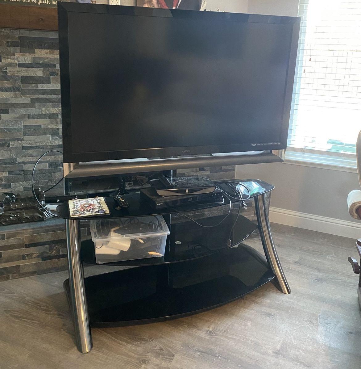 Vizio 55” TV and TV Stand 