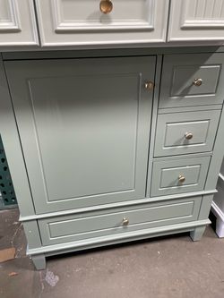 $240 Each Assembled New 30” Solid Wood Frame Bathroom Vanity w/ Sink Storage Cabinet