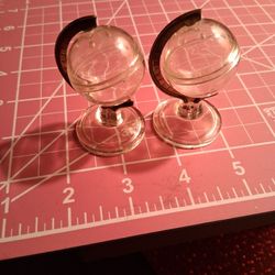 VINTAGE, 1960'S LUCITE ROTATING GLOBES SALT & PEPPER SHAKERS 