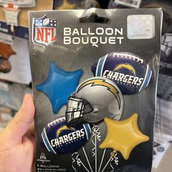 LA Chargers Balloon Bouquet 5 CT