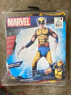 Marvel Wolverine Muscle Chest Kids Halloween Costume Large