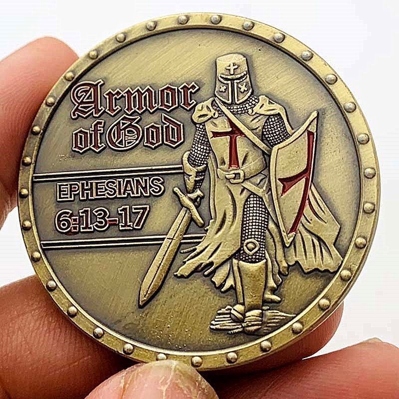 Armor Hero Antique Bronze Coin