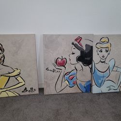 Disney Princess Canvas Wall Art