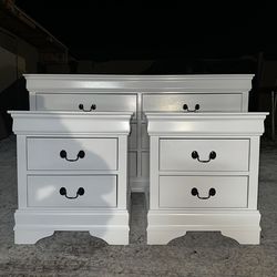 White Dresser with Nightstands